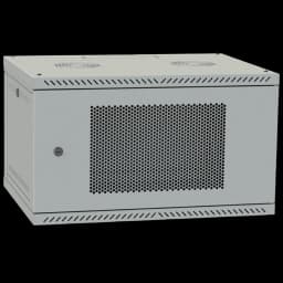 Шафа телекомунікаційна IPCOM 6U 600x450 двері перфорація (сіра)