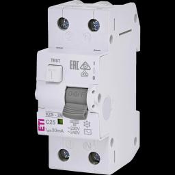 Дифавтомат ЕТІ KZS-2M C 25/0.03 10kA