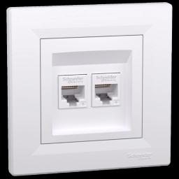 Розетка комп'ютерна одинарна Schneider Electric Asfora EPH4800121 RJ45 кат.6е UTP