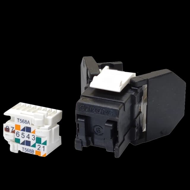 Модуль Keystone UTP RJ45 кат. 6, чорний Corning