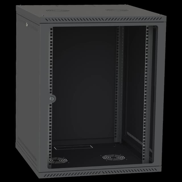 Шафа серверна IPCOM СН-18U 600х450 скло RAL9005