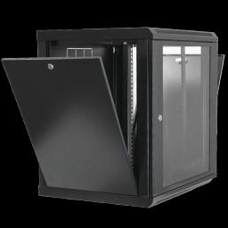 Шафа 600x600x773мм акрилове скло чорна 19" 15U
