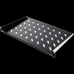 Полиця консольна чорна 19" 1U 350мм