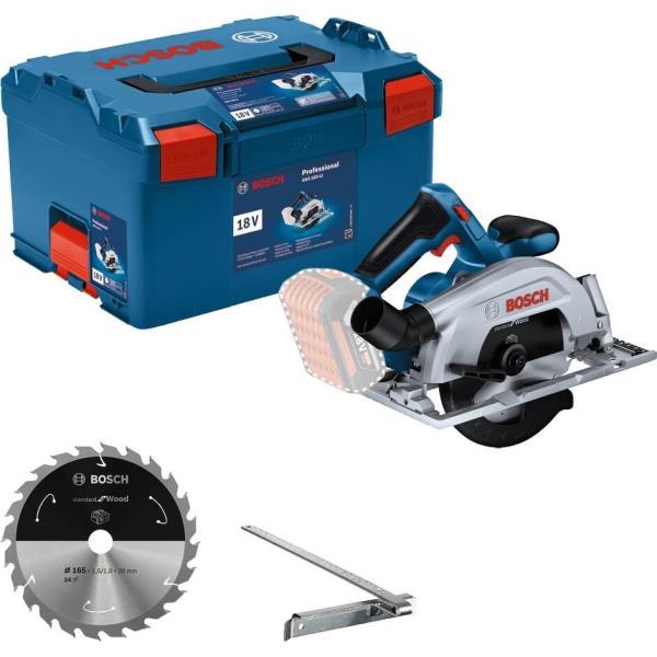 Пила дискова акумуляторна Bosch Professional GKS 185-LI 18В 5000об/хв 165мм кейс 2.8кг без АКБ та ЗП