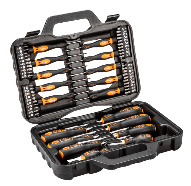 Викрутки Neo Tools 40 біт, SL,PH,Torx,H, сталь S2, кейс, набір 58шт