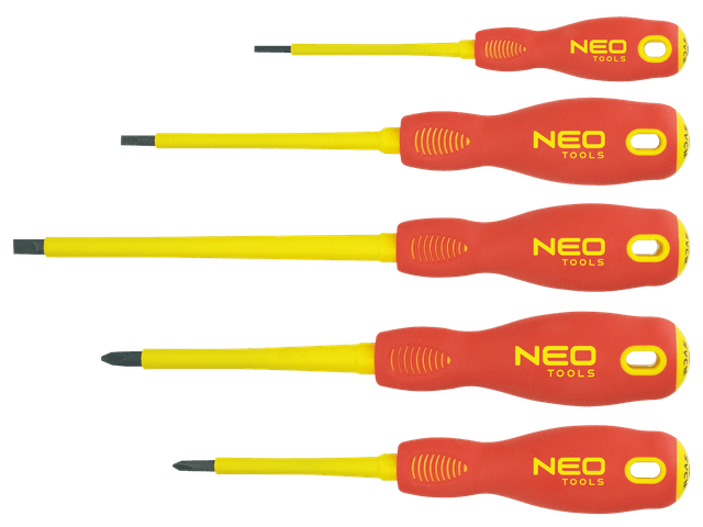 Викрутки Neo Tools діелектрична, SL,PH, сталь CrMo, набір 5шт