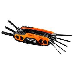 Ключі шестигранні Neo Tools, 121мм, 1.5-8мм, складаються в корпус, набір 8шт