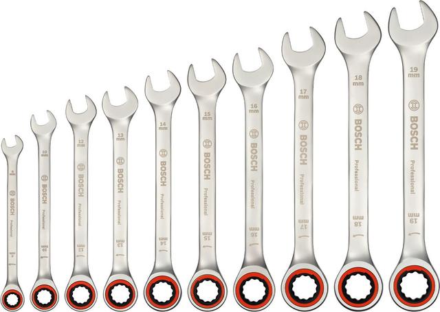 Ключі комбіновані Bosch Professional, 6-19мм, набір 10шт