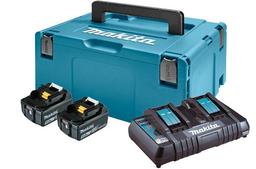 Набір акумулятора та зарядного пристрою Makita197629-2 LXT BL1850B 2х18В 5А·год ЗП DC18RD кейс Makpac3