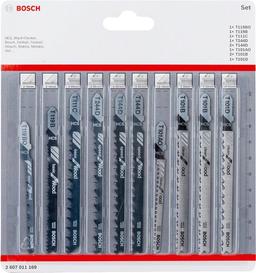 Полотно пиляльне для електролобзика Bosch Professional по дереву, набір 10шт