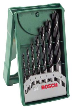 Набір свердел по дереву Bosch Professional, 3-10мм, кейс, 7шт