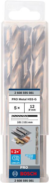 Свердло Bosch Professional HSS-G по металу, 12мм, 5шт