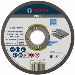 Диск відрізний Bosch Professional для нержавіючої сталі 115x2x22.23мм