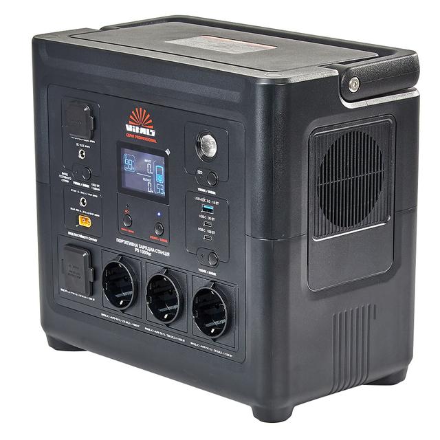 Портативна електростанція Vitals Professional PS 1000qc, 1200Вт, 835Вт/год, LifePo4, 10кг