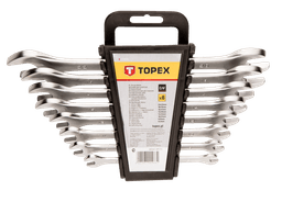 Ключі гайкові TOPEX, двосторонні, 6-22мм, CrV, набір 8шт