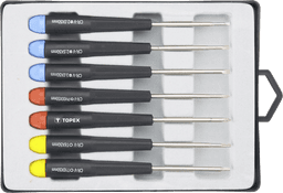 Викрутки TOPEX прецизійні, SL,PH,Torx, сталь CrV, набір 7шт