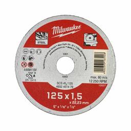 Диск відрізний Milwaukee по металу, 125х1.5х22.2мм
