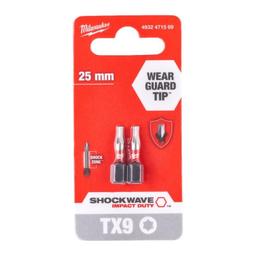 Біти Milwaukee Shockwave, TX9х25мм, набір 2шт