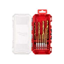 Набір свердел по металу Milwaukee RedHEX Shockwave HSS-TiN, 3-10мм, кейс, 10шт