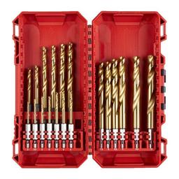 Набір свердел по металу Milwaukee RedHEX Shockwave HSS-TiN, 2-10мм, кейс, 19шт
