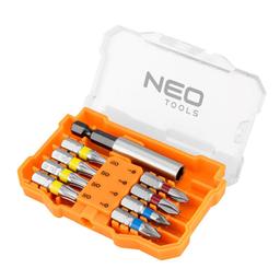 Біти Neo Tools, 1/4", бітотримач, PH,PZ,TH, 25мм, сталь S2, кейс, 8шт