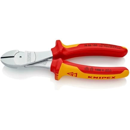 Кусачки-бокорізи KNIPEX діелектричні для робіт під напругою 10000В 0-3.8мм 180мм 0.280кг