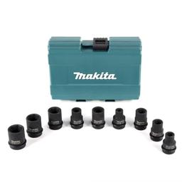 Торцеві головки Makita, ударні, 8-21мм, кейс, набір 9шт