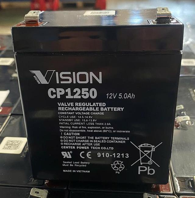 Акумуляторна батарея Vision CP, 12В, 5А•год, AGM