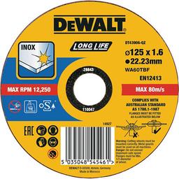 Диск відрізний DeWalt INOX Long Life по металу 125х1.6х22.23мм