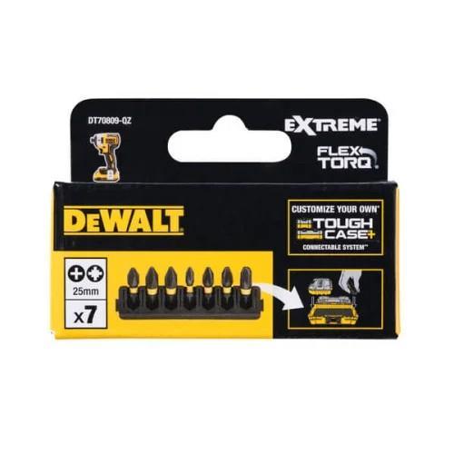 Біти DeWalt FlexTorq 25мм Рh1 Рh2 Pz1 Pz2 Pz3 набір 7шт