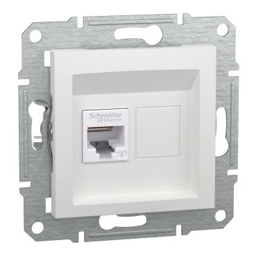 Розетка комп'ютерна rj45 Schneider Electric, Asfora (білий, без рамки)