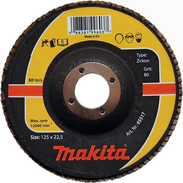 Диск пелюстковий шліфувальний Makita P-65517, 125х22.23мм, К80