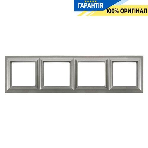 Рамка 4-постова Jung Eco Profi STANDART EPS484AL, алюміній