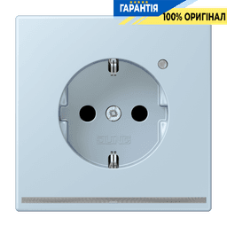 Розетка з заземленням з LED підсвіткою, пружинний затиск JUNG LC1520-OLNW208 outremer clair (32022)