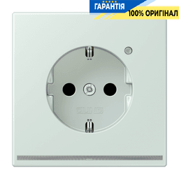 Розетка з заземленням та LED підсвіткою, пружинний зажим JUNG LC1520-OLNW215 céruléen pâle (32034)