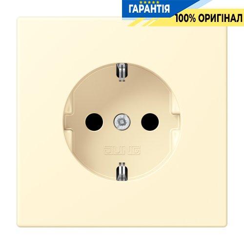 Розетка з заземленням 250V 16A з шторками гвинтовий затиск JUNG LC1521KI201 blanc (32001)
