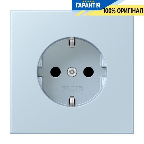 Розетка з заземленням 250V 16A з шторками гвинтовий затиск JUNG LC1521KI208 outremer clair (32022)