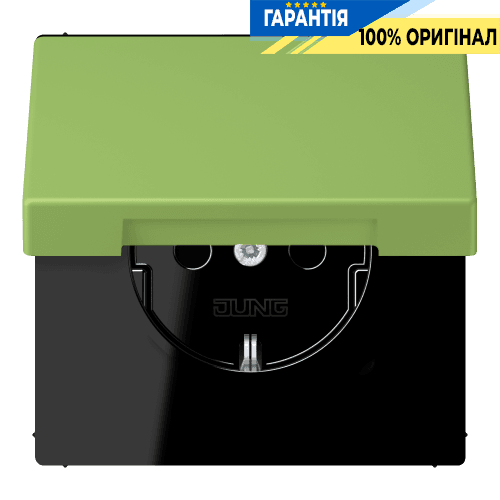 Розетка з заземленням 250V 16A з кришкою та шторками гвинтовий затиск JUNG LC1521BFKIKL220 vert 31 (32051)