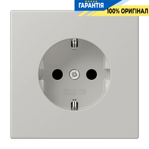 Розетка з заземленням 250V 16A з пружинним затиском JUNG LC1520205 gris clair 31 (32013)
