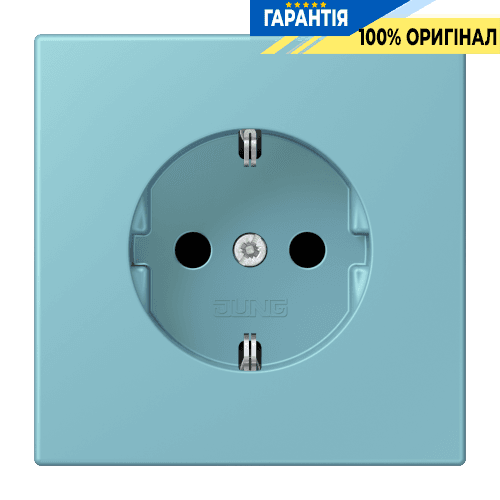 Розетка з заземленням 250V 16A з пружинним затиском JUNG LC1520213 céruléen moyen