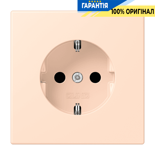 Розетка з заземленням 250V 16A з пружинним затиском JUNG LC1520228 rose pâle