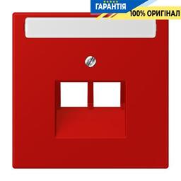 Накладка для 2-ї комп’ютерної розетки UAE з полем для напису JUNG LC969-2NAUA227 rouge vermillon 31