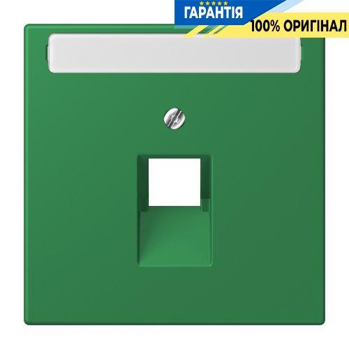Накладка для комп’ютерної розетки UAE з полем для напису JUNG LC969-1NAUA219 vert foncé (32050)