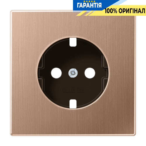 Накладка для розетки із заземленням 250V 16A пружинний затиск Jung BRG1520PL матова бронза