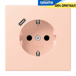 Розетка з заземленням та USB тип C JUNG LC1520-18C234 l’ocre rouge clair (32112)