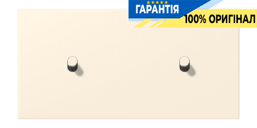 Накладка 2-позиційна для вимикача з двома тумблерами «циліндр» горизонтальна JUNG LC12-200R0245 blanc ivoire