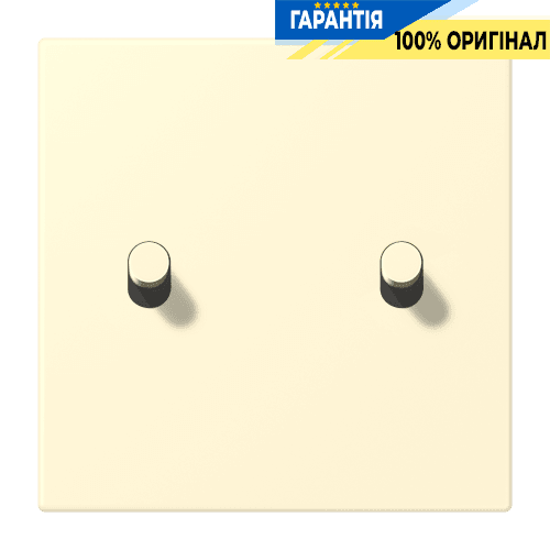 Накладка 1-позиційна для вимикача з 2 тумблерами циліндр JUNG LC12-5R0201 blanc (32001)