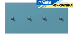 Накладка 2-полюсна для вимикача з 4 тумблерами «циліндр» горизонтальна JUNG LC12-250R0212 céruléen vif (32031)