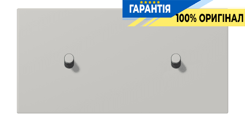 Накладка 2-позиційна для вимикача з двома тумблерами «циліндр» горизонтальна JUNG LC12-200R0205 gris clair 31 (32013)