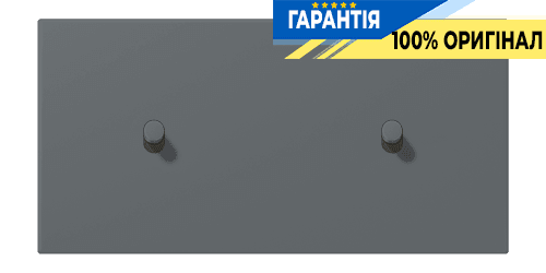 Накладка 2-позиційна для вимикача з двома тумблерами «циліндр» горизонтальна JUNG LC12-200R0202 gris foncé 31 (32010)
